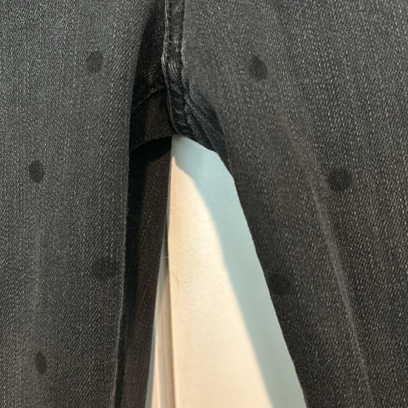 Loft Black Polka Dot Skinny Jeans Women Size 10 - Picture 6 of 9